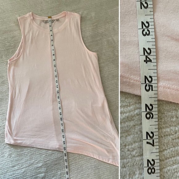 Athleta Light Pink Sleeveless Cloudlight Asymmetrical Side-tie Tank Top Size S - Picture 12 of 12